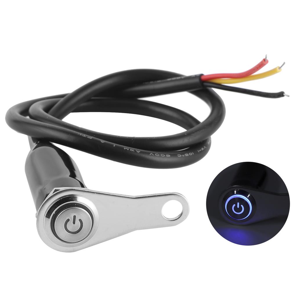 12V Stainless Steel Motorcycle Handlebar Switch LED Modification Bracket Control Push Button