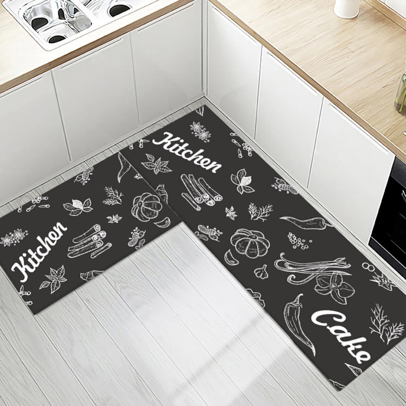 

Модный простой кухонный коврик в скандинавском стиле, ковер для дома, современный домашний декор 40cm*60cm+40cm*120cm
