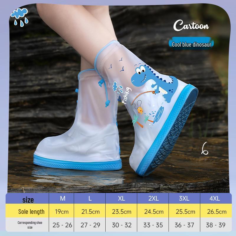 

Водонепроницаемые нескользящие бахилы Mei Kids для мальчиков и девочек - Прочные, утолщенные бахилы. 2XL (Shoe Size 33-35)