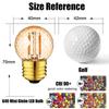 E27 220v 1w G40 Led Filament Light Bulbs Edison Screw Bulb 2200k Warm White Lamp Dimmable Retro Mini Soft Decorative Replacement