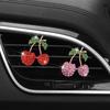 Rhinestone Cherry Car Vent Perfume Clip – Fruit-Scented Air Freshener & Interior Ornament