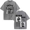Olivia Dean Art Of Loving Tour 2026 Graphic Vintage Washed Tshirt Unisex Unisex Summer Loose Casual Cotton Oversized Tshirts Tops