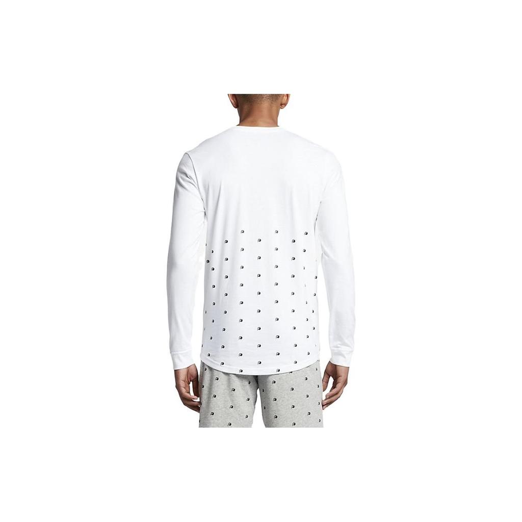 Jordan T Shirts Men's White Crew Neck Moderate Straight Fit 819122-100