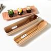 Reusable Portable Tableware With Box Cutlery Set Camp Wooden Chopsticks Spoon Set  Adults/Students
