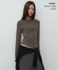 MUSINSA STANDARD WOMAN Women'S Slim Crew Neck Long Sleeve T-Shirt [Mocha Brown]