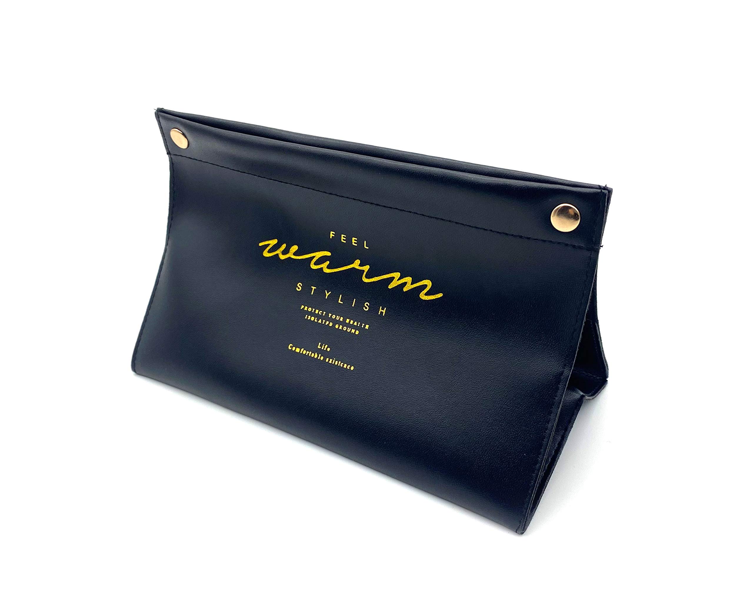 

Antique PU leather tissue case, tissue cover, leather tissue box (black)