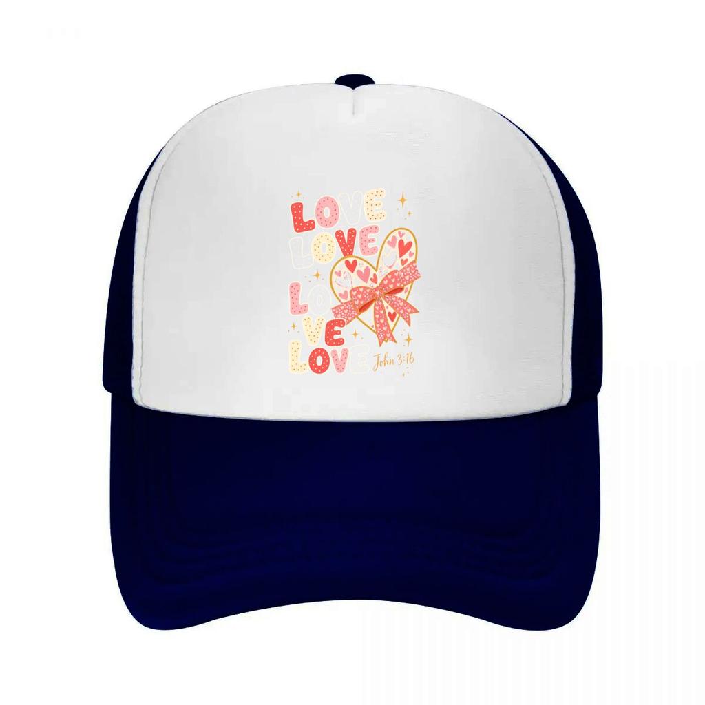 Layered Valentine Love Heart Bow Typ Mesh Baseball Cap Casual Hat Outdoor For Womens Unisex FeUnisex