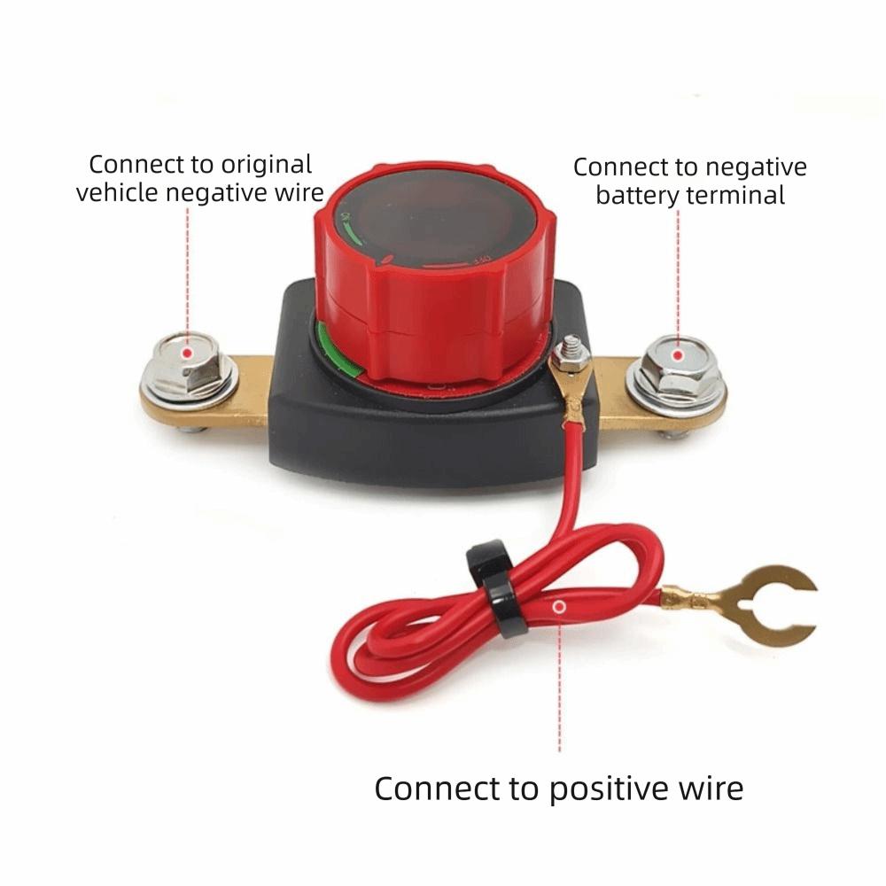 Brass Screw Hole LED Voltmeter Positive Negative Pole Side Column Battery Switch  Off-road Vehicles