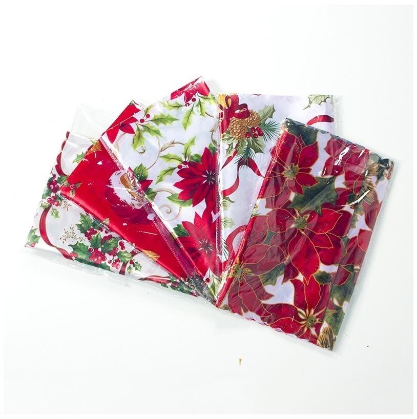 Christmas Decor Tablecloth Printed Embroidered Christmas 35*180cm Table Runners Table Flag for Home New Year Decoration