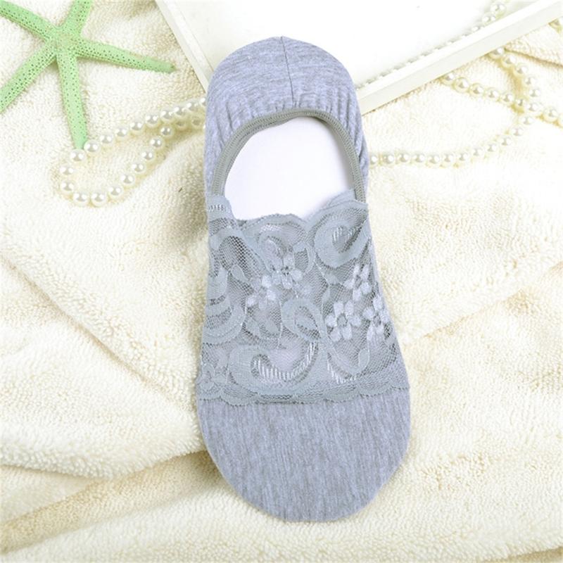 3 Pairs 5 Color Fashion Women Girls Summer Socks Sweet Lace Flower Pattern Short Sock Invisible Ankle Socks Cotton