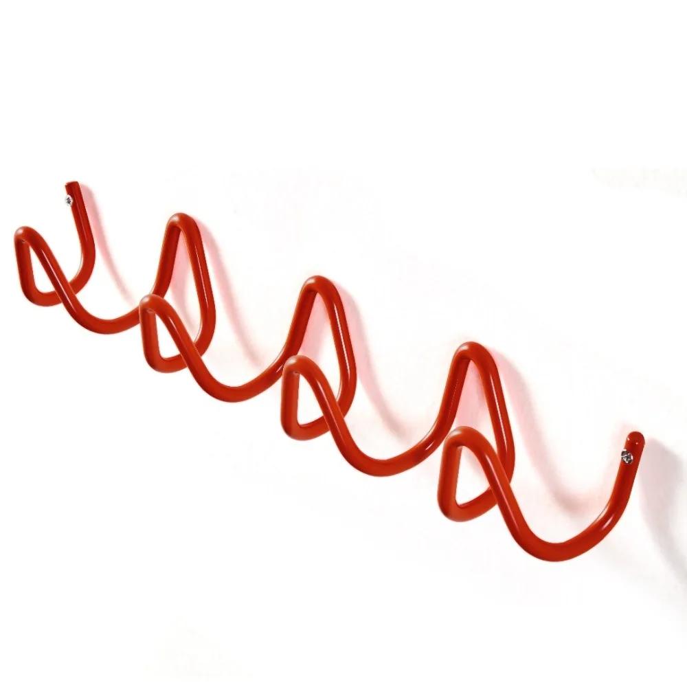 Kovový nástěnný háček ve vlnitém tvaru Minimalistický nástěnný držák na drobnosti Odolný proti vlhkosti a vodě Věšák na oblečení za dveře