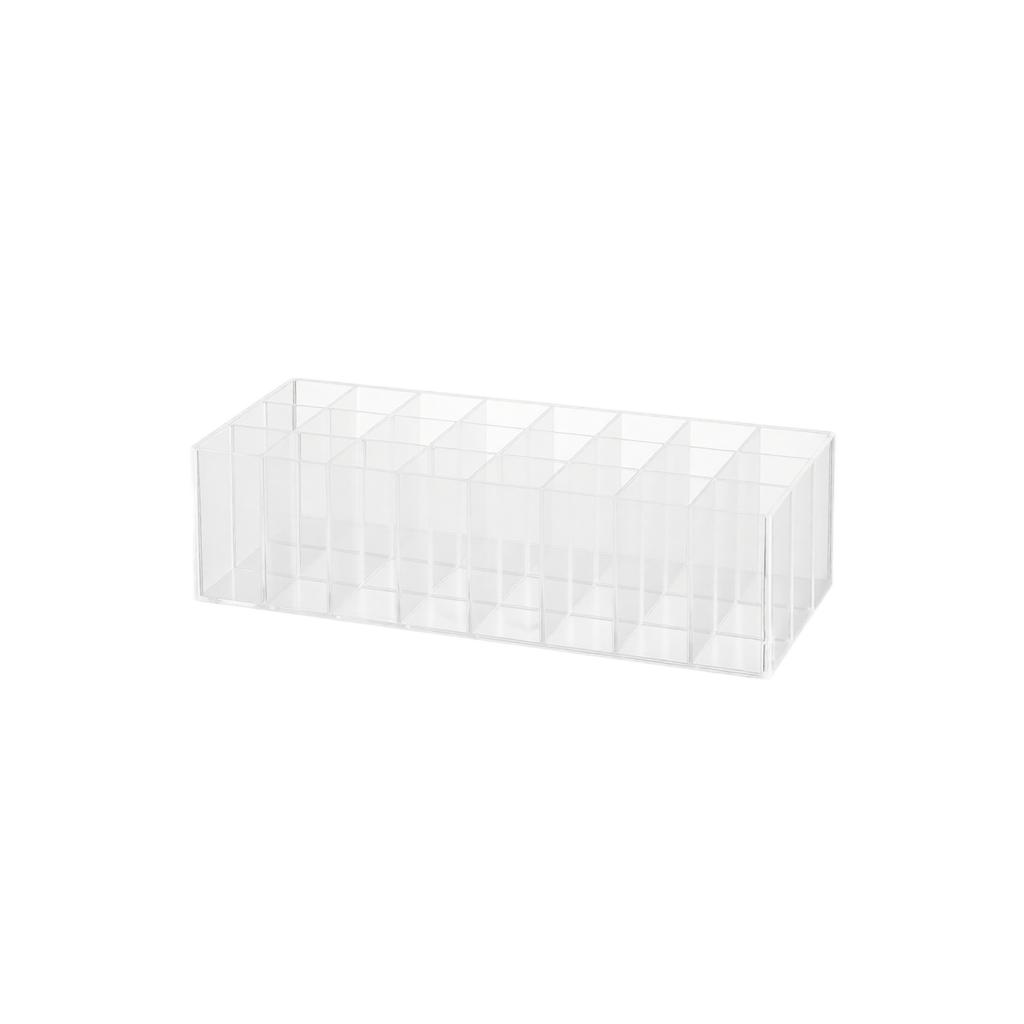 Clear Acrylic Cosmetic with Compartments for Lipstick and Makeup Storage