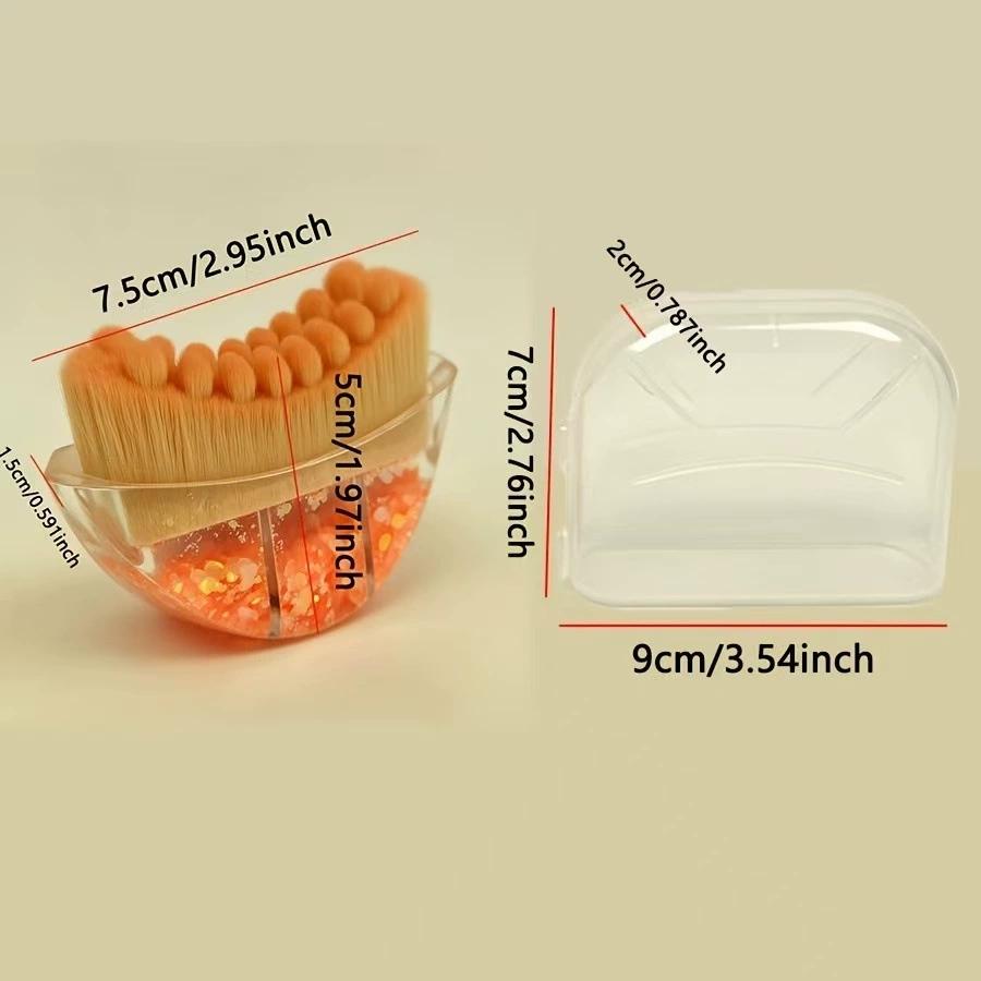 Multifunctional Facial Brush 1pcs Lymphatic Contour Massager with Storage Box Soft for Facial Lymphatic Drainage Skin Massage жёлтый