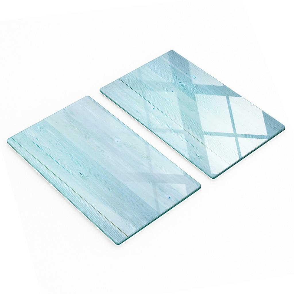 Glass Kitchen Cutting Boards With Graphics Blue Boards 2X30X52 Cm
