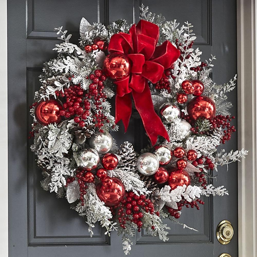 FakePinecones Christmas Wreath 35/40/45cm Christmas Decora New Door Pendant Party Use