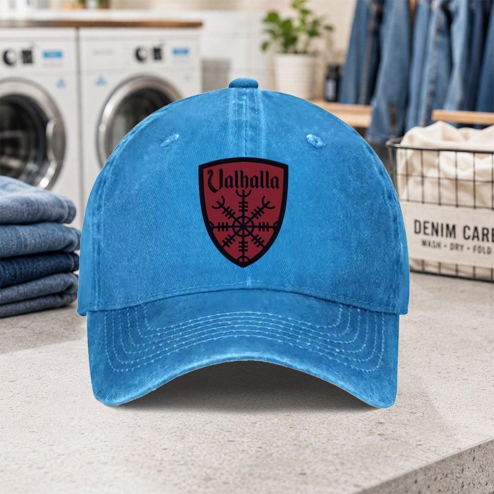 1pc 1pcs For Men Women Vintage Valhalla Baseball Cap Lightweight Hook Loop Snapback Adjustable Washed Cap Suitable For C