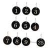 Toyvian Digital Card Clips, 25pcs Round Number Tags, Acrylic Numbering for Hotel, Restaurant, Supermarket