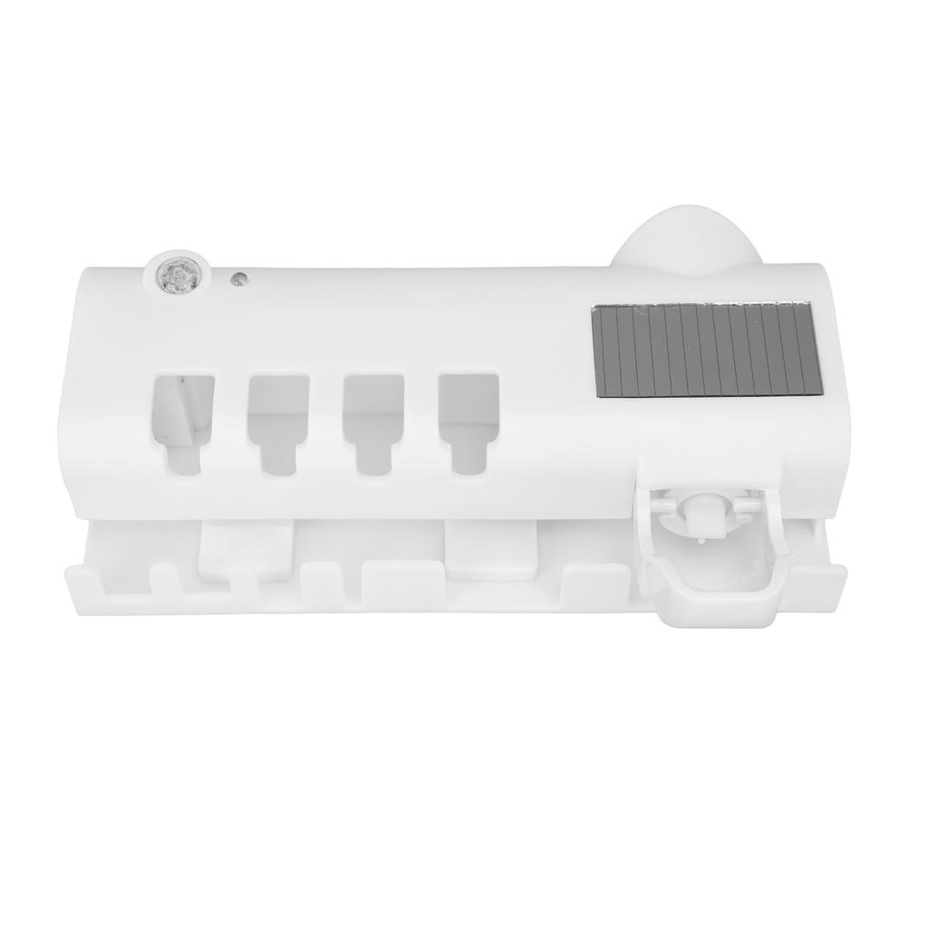 Toothbrush Holder 4 Slots Intelligent Cleaning Punch Free Wall Mounted Toothbrush Cleaner with