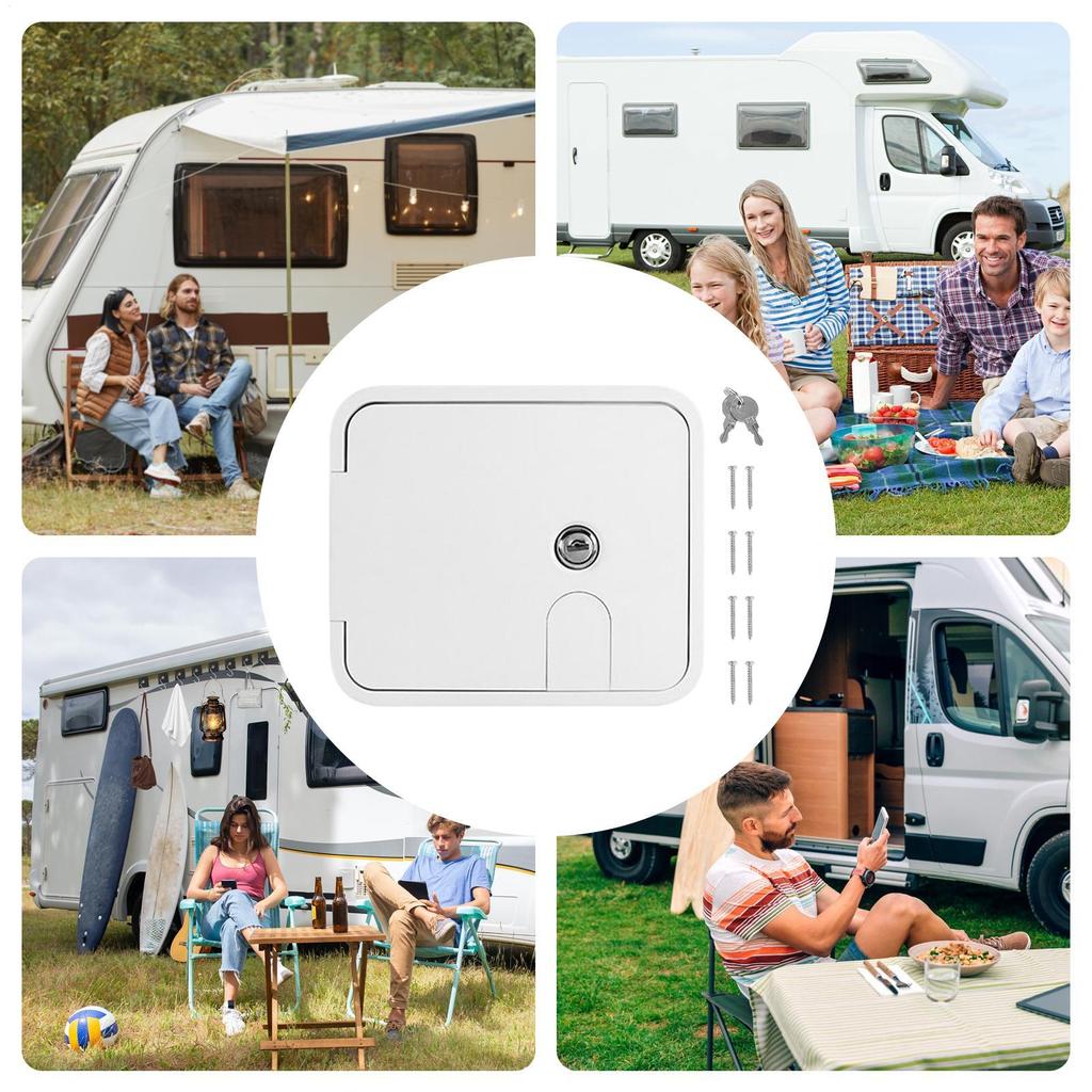 19,4x16,5cm Wohnmobil-Stauraumtür Rostbeständige Abdeckung Anti-UV Perfekte Camper-Schlauchaufbewahrungsabdeckung Für Wohnmobil Wohnmobilzubehör