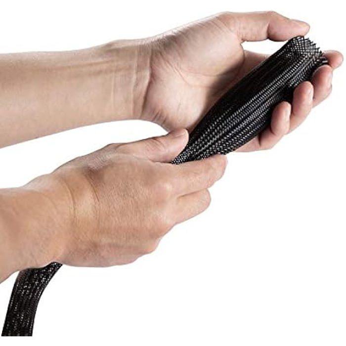 Organisateur de câble - aisens - 1 m - polyester - noir - intérieur