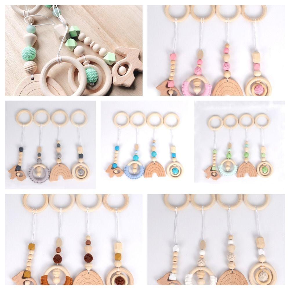 Crochet Wooden Beech Activity Gym Frame Sensory Baby Gym Toys Play Frame Baby Toys   Infant/Toddler