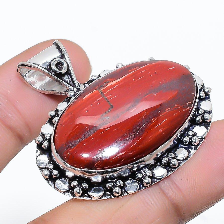 

Red Snake Skin Gemstone Handmade Ethnic Jewelry Pendant 1.54 VR-4078