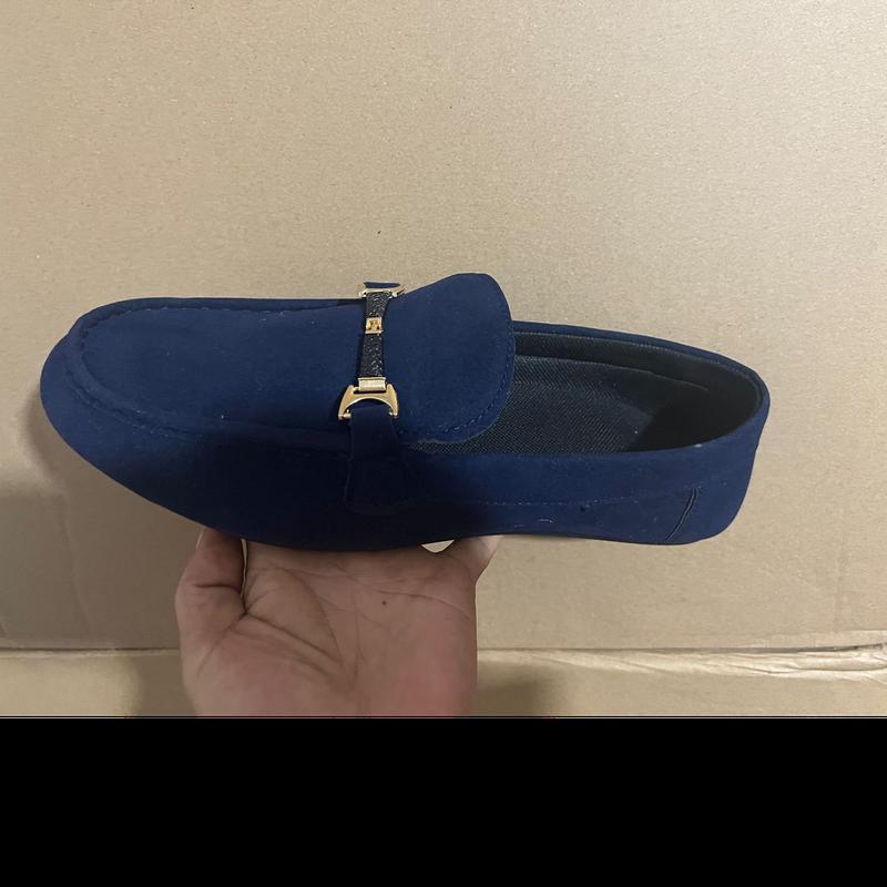 

Обувь в горошек, мужская повседневная кожаная обувь большого размера маленького размера, удобная обувь для вождения 44 синий