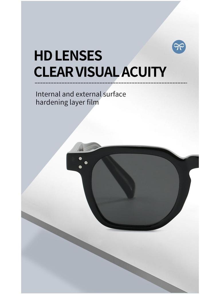 Klassiska Retro Mode Solglasögon med Imitationsacetat TR90 Båge och Propionat Stift