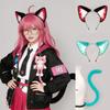 Handmade Cat Ear Headband Tail Set Cosplay Anime Convention Costume Sweet Cool Style Plush Animal Ears Accessories