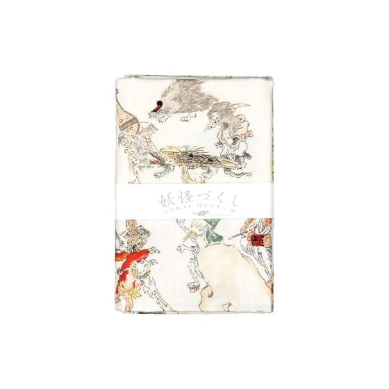 Yamamoto Jin Shoten (Official) Double Gauze Tenugui - Hyakki Yako Emaki (Night Parade of One Hundred Demons)
