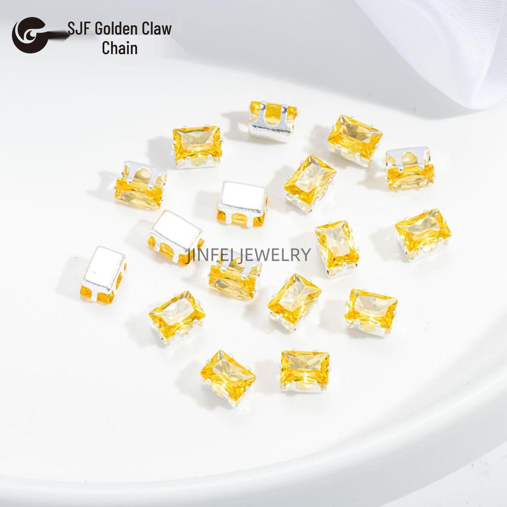 50-teiliges DIY-Schmuck-Set: Bunte rechteckige und quadratische Edelsteinbohrer