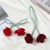 2 PCS Home Decor Fashion Tulip Curtain Tieback Adjustable Elegant Curtain Straps Beautifully Rose Curtains Tie Rope Bedroom