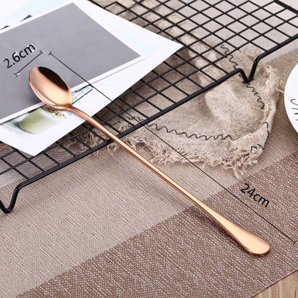 Cocktail Home Long Handle Kitchen Tools Tableware Spoon Ice Cream Spoon Teaspoons Coffee Spoon