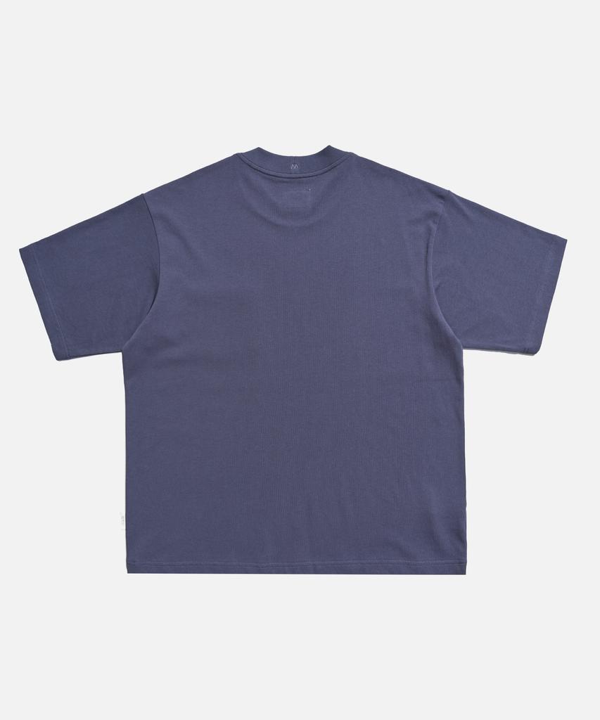 Mideueobdeiteu Vertical Ribbed Pocket Ss Tee Tee Navy
