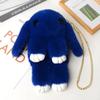 Niedliche flauschige Pompons aus Kaninchenfell Kettentasche Damen Cartoon Hase Umhängetasche Flauschiger Hase Schulterplüschrucksack Mädchen Geburtstagsgeschenke
