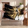Cristiano Ronaldo Personalized Fleece Blanket With Football Logo, Custom Name Text Soft Warm Home Throw Blanket