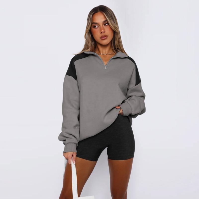 

DIMANAF 2024 Autumn Plus Size Tops Tees Women Sweatshirts Long Sleeve Oversize Pullovers Loose Casual Basic Shirt S темно серый