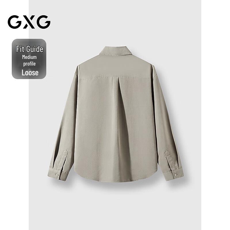 GXG Men's Casual Solid Long Sleeve Shirt