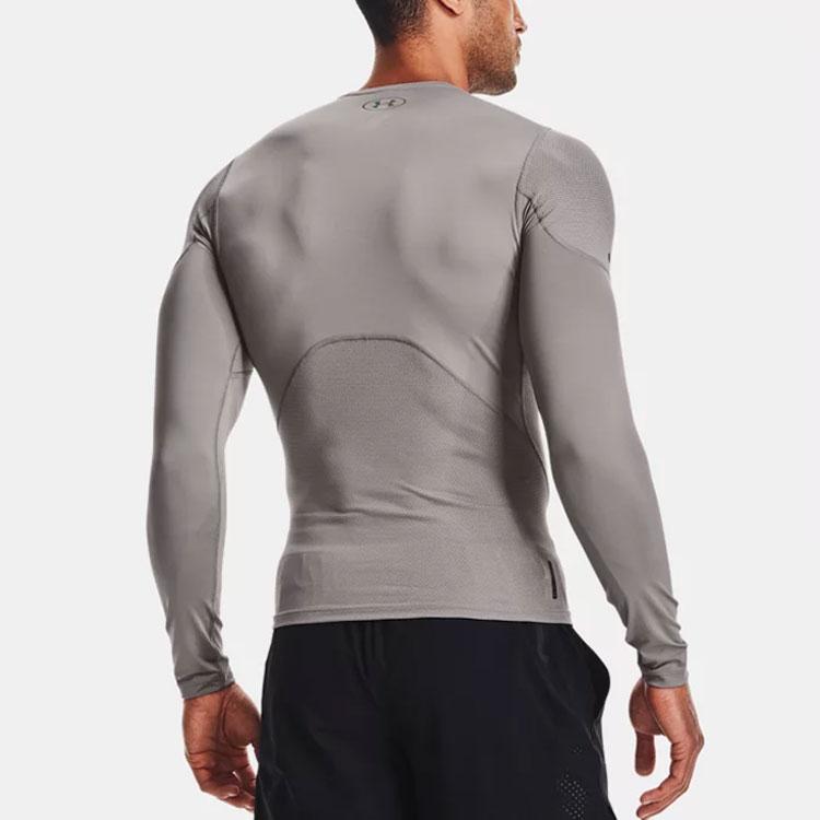 Under Armour Strong Stretch Training Long Sleeve Compression Shirt Men tops Gray 1358233-066
