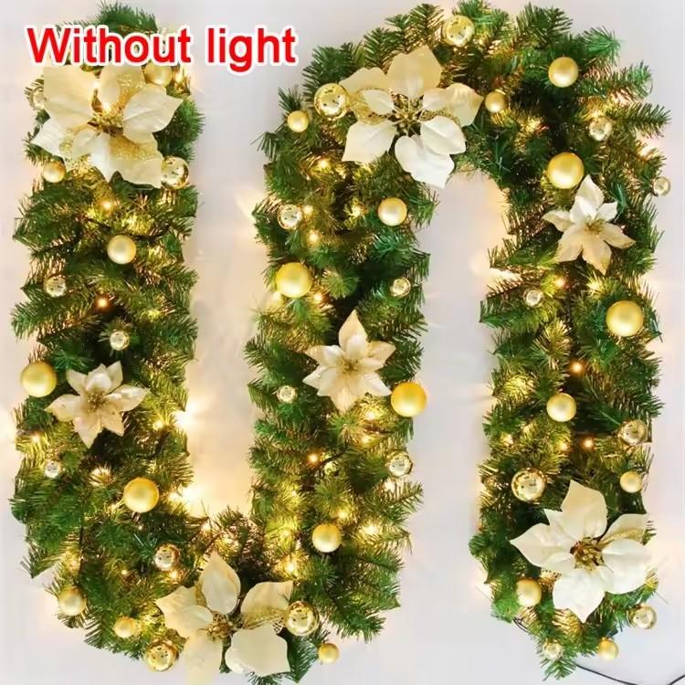 

Christmas Decoration Rattan Garland Staircase Fireplace DIY Wreath Christmas Decoration Xmas Tree Rattan Home Wall Door