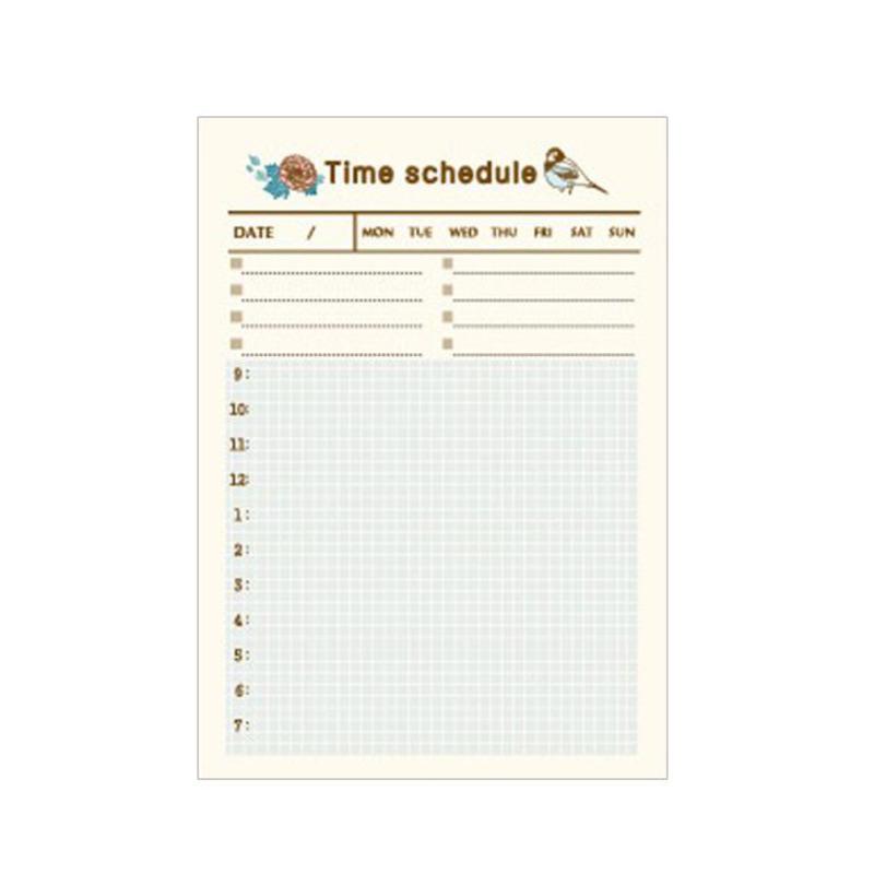 60 Sheets/set Stationery Notepad Notebook Diar Planner Schedule Memo Pad
