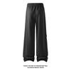 Mens Loose Straight Wide Leg Pleated Rivet Casual Sports Sweatpants