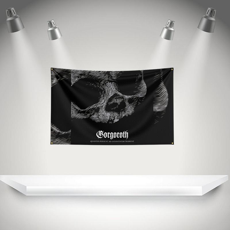 B-borgoroth Flag Rock Music Band Banner HD Printing Tapestry Exhibition, Music Band Fans, Garage Decor