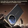 For Honor Magic V5 5G Case Smart View Window Leather Phone Cover with Metal Lens Kickstand