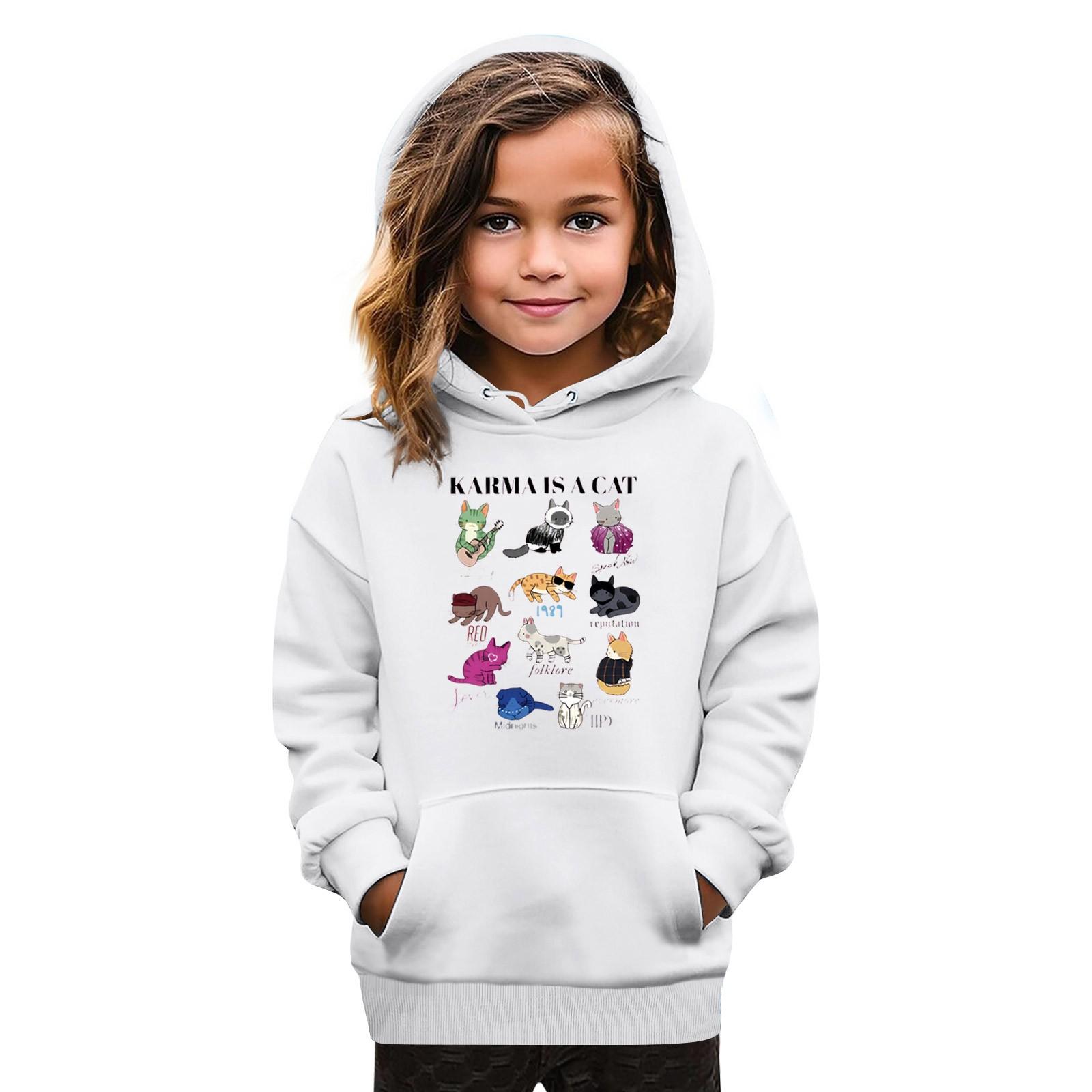 

Wickeds Sweatshirts For Girl Toddler Kids Shirts Wickeds Sweater Tops 2-12 Years 160 білий