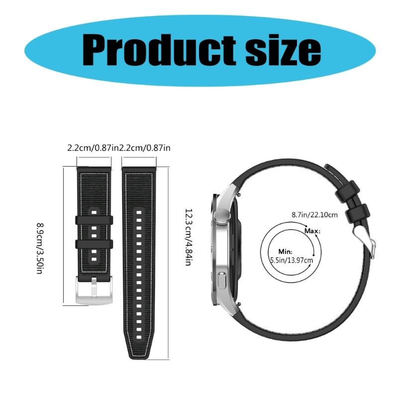 Elegant Flexible 22mm Fashionable Soft Band for All Genders Wrist Strap Bracelet Waterproof Sweatproof Antiscratch Belt