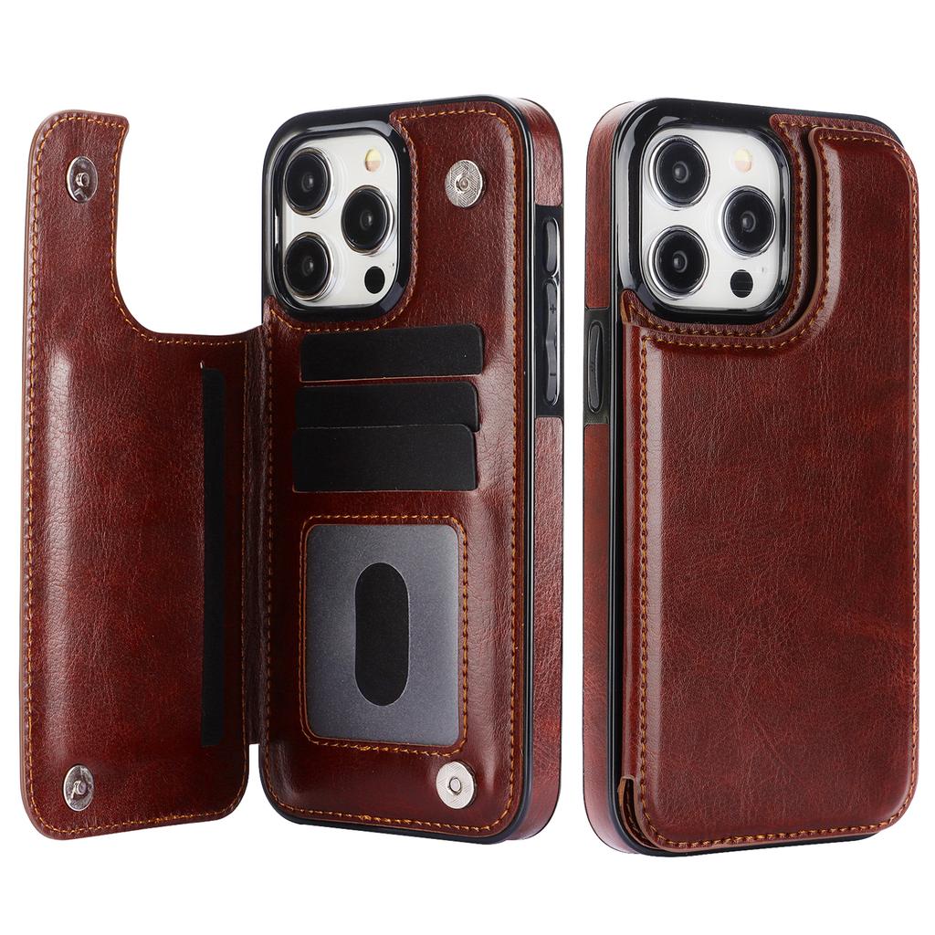 Flip PU Leather Phone Case for IPhone 13 12 Mini 17 Air 16E 16 15 Plus 14 11 Pro Max Wallet with Card Holder Shockproof Cover