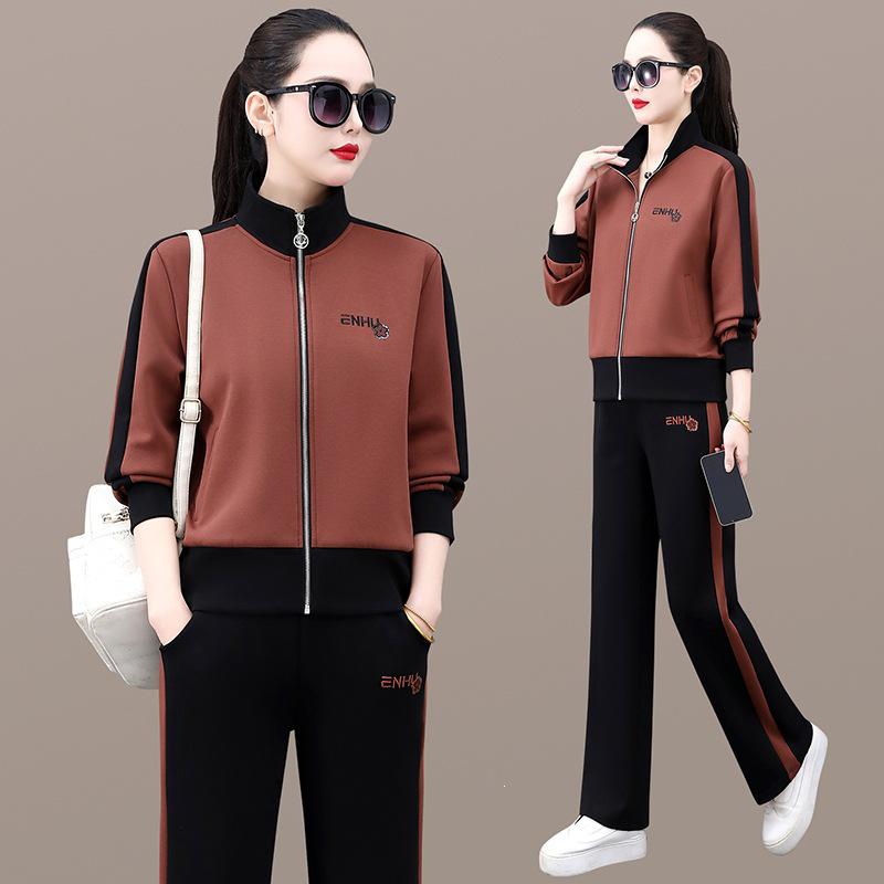 Women's Slimming Two-Piece Sportswear Set: Casual Hoodie & Pants for Running, Spring/Autumn