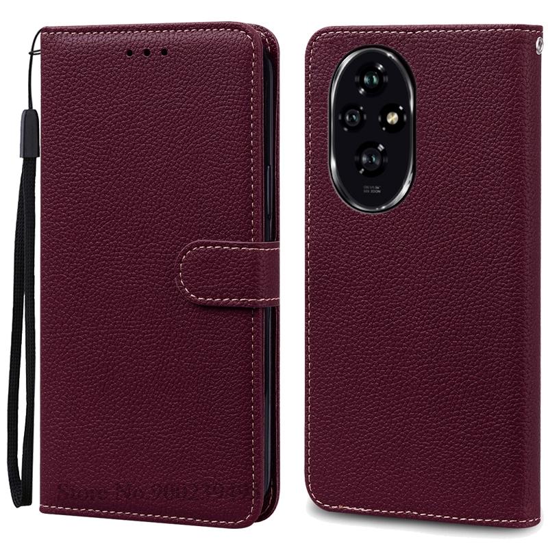 For Honor 200 Case Honor 200 Pro Case Silicone Pu Leather Wallet Case For Honor 200 5G Phone Case For Honor 200 Pro Cover Fundas