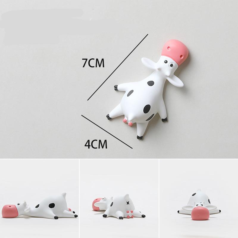 Cow Refrigerator Magnet Refrigerator Decoration Message Stickers Children's Toys Po Wall Mobile Phone Case Decoration